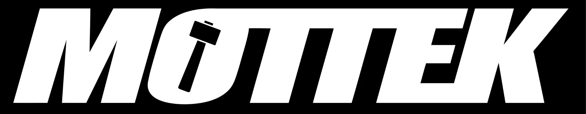 MOTTEK Logo weiß auf schwarz